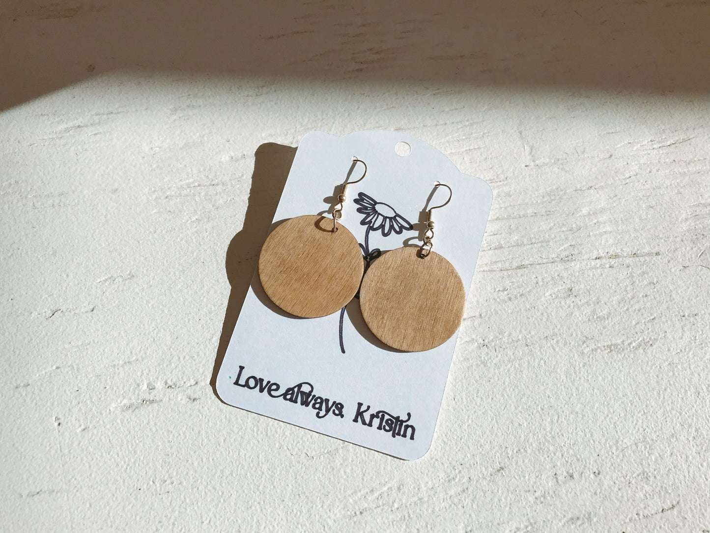 Wooden Circle Earrings