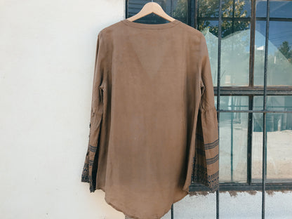 Da-Nang Brown Silk Blouse