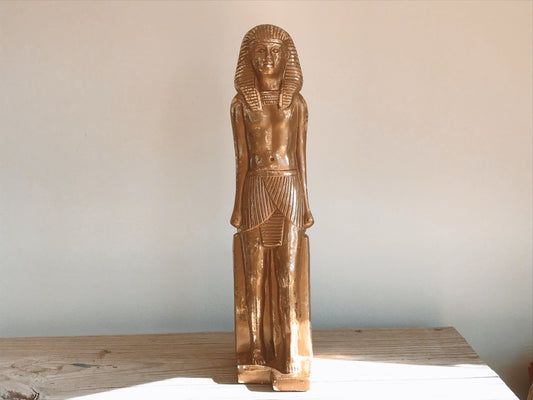 Egyptian Revival Chalkware Tutankhamun Statue