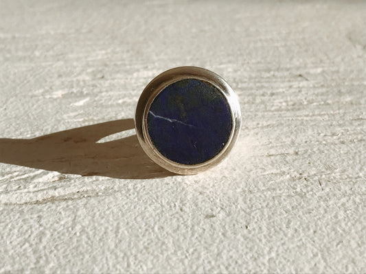 Sterling Silver & Lapis Lazuli Signet Ring