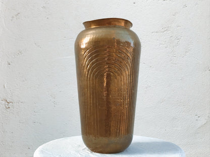 Hammered Brass Arches Vase