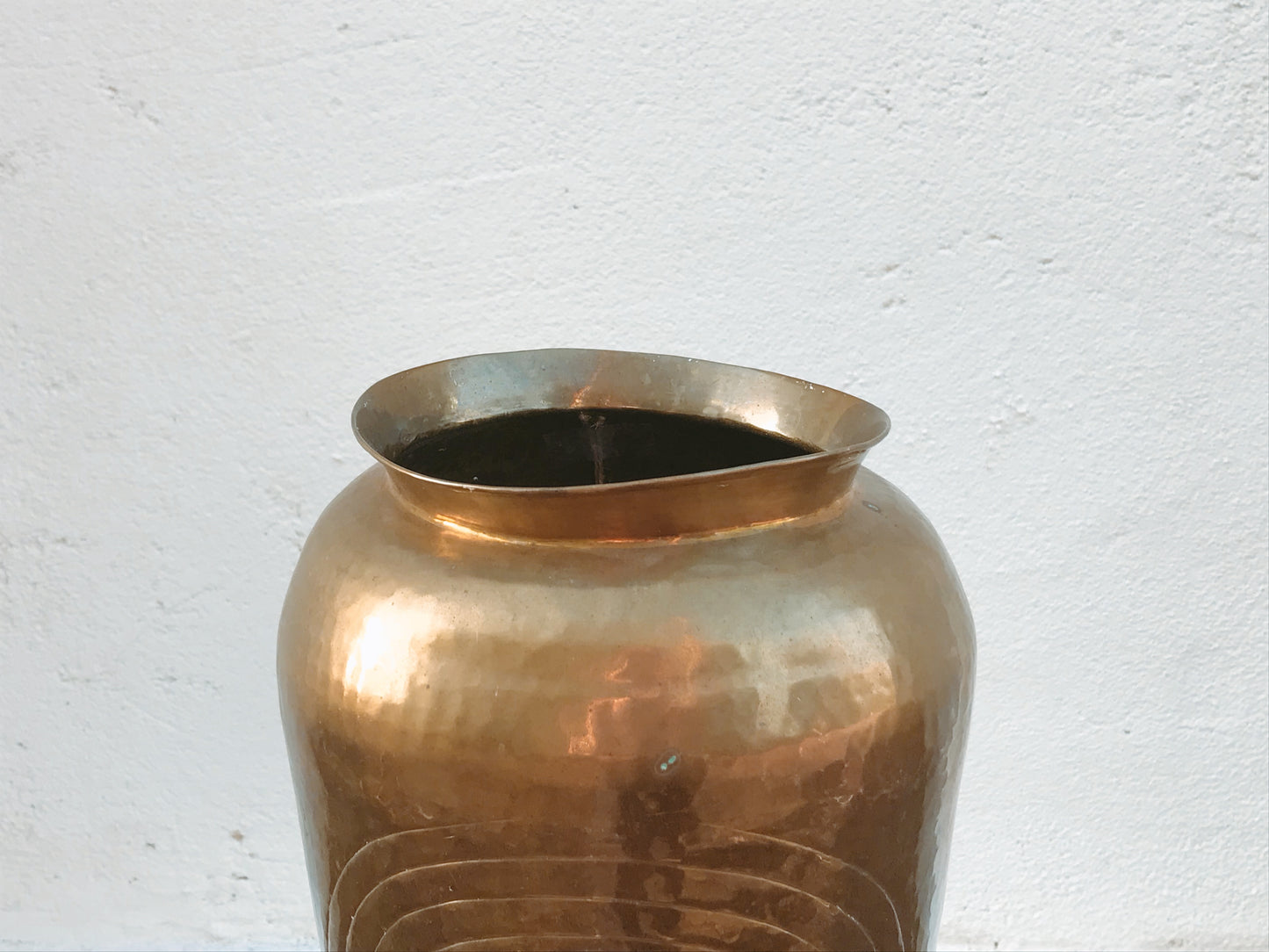 Hammered Brass Arches Vase