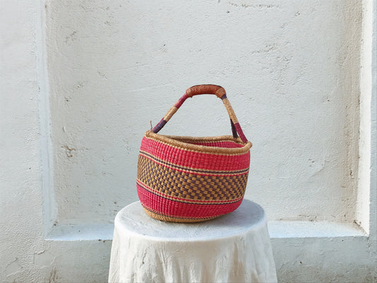 Pink Bolga Basket