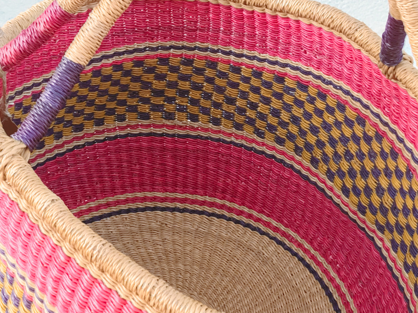 Pink Bolga Basket