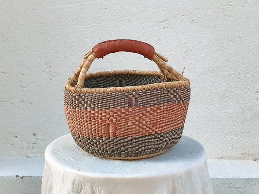 Red & Blue Medium Bolga Basket