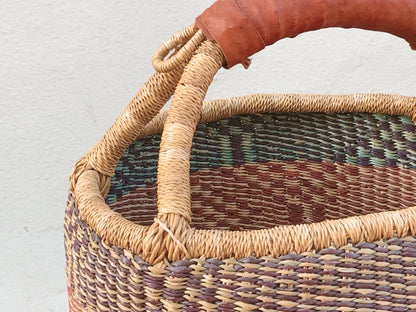 Red & Blue Medium Bolga Basket