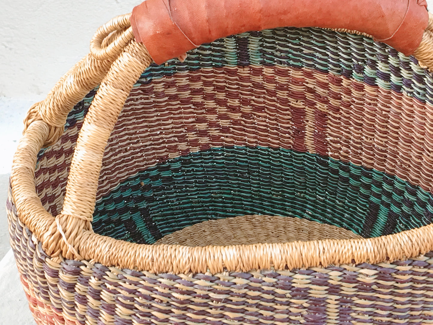 Red & Blue Medium Bolga Basket