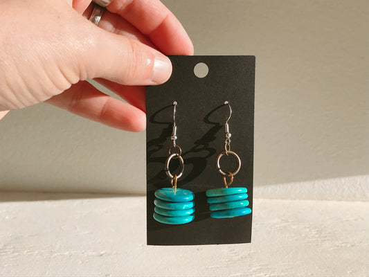 Blue Howlite Stack Earrings