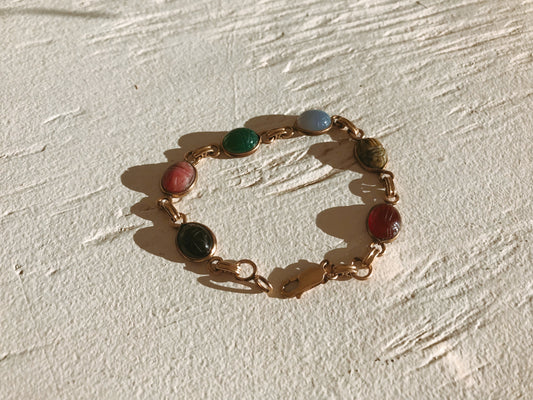 Carla Gold Filled Scarab Bracelet