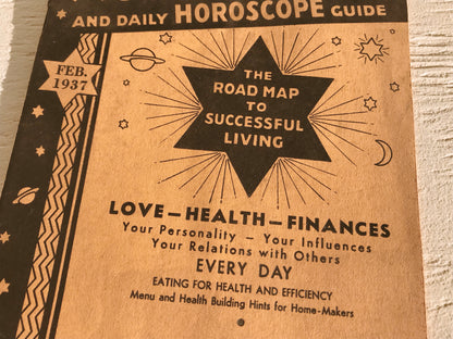 Goodman’s Astrology and Daily Horoscope Guide - Feb. 1937 Issue