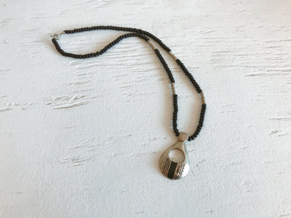 Tuareg Silver & Ebony Amulet Necklace