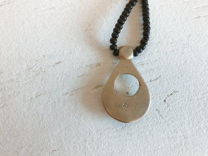 Tuareg Silver & Ebony Amulet Necklace