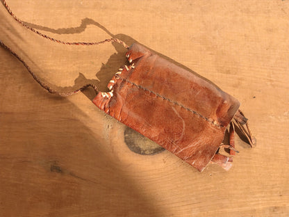 Fulani Leather Neck Pouch