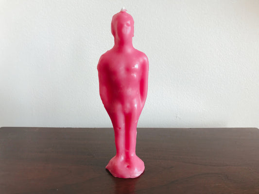 Pink Male Figure Candle