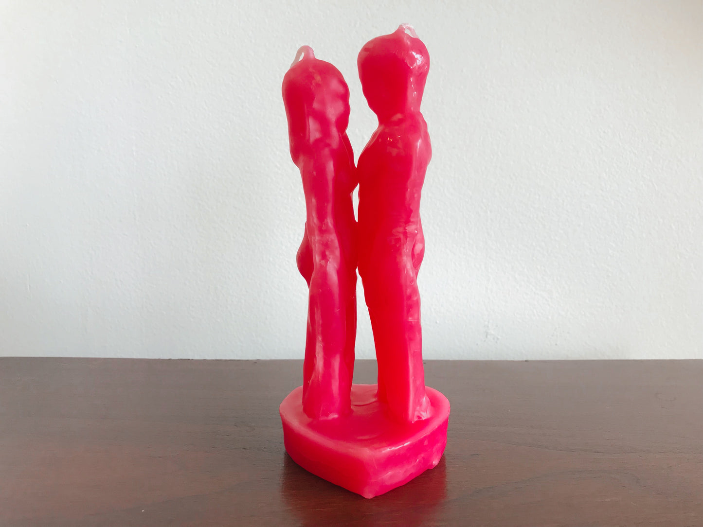 Pink Couple Figure Candle