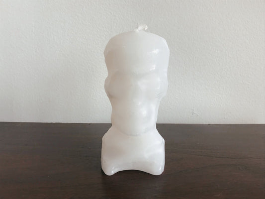 White Skull Figure Candle